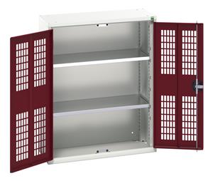 16926732.** verso ventilated door cupboard with 2 shelves. WxDxH: 800x350x1000mm. RAL 7035/5010 or selected